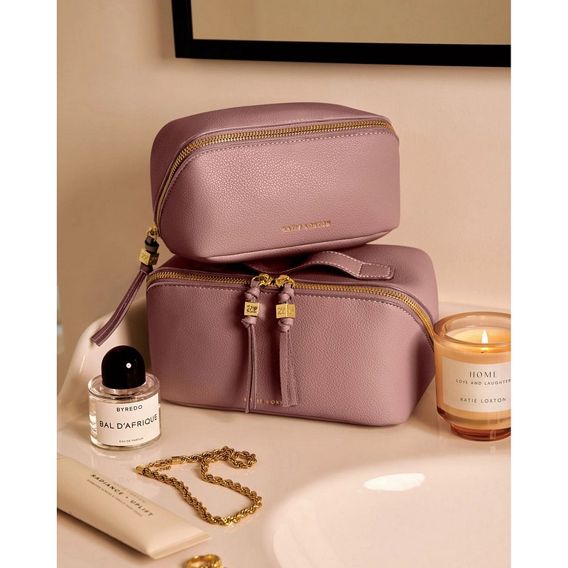 Katie Loxton Fold-out Mirror Make Up Bag Deep Rose KLB4298 lifestyle