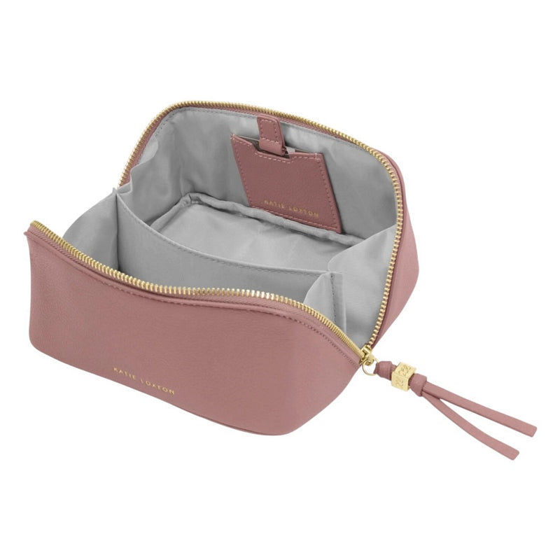 Katie Loxton Fold-out Mirror Make Up Bag Deep Rose KLB4298 open