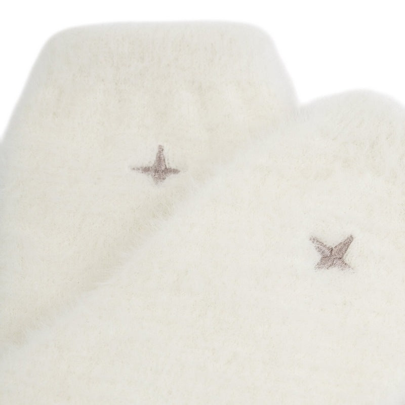 Katie Loxton Gift Boxed Fluffy Snug Socks Star Off White KLS687 detail