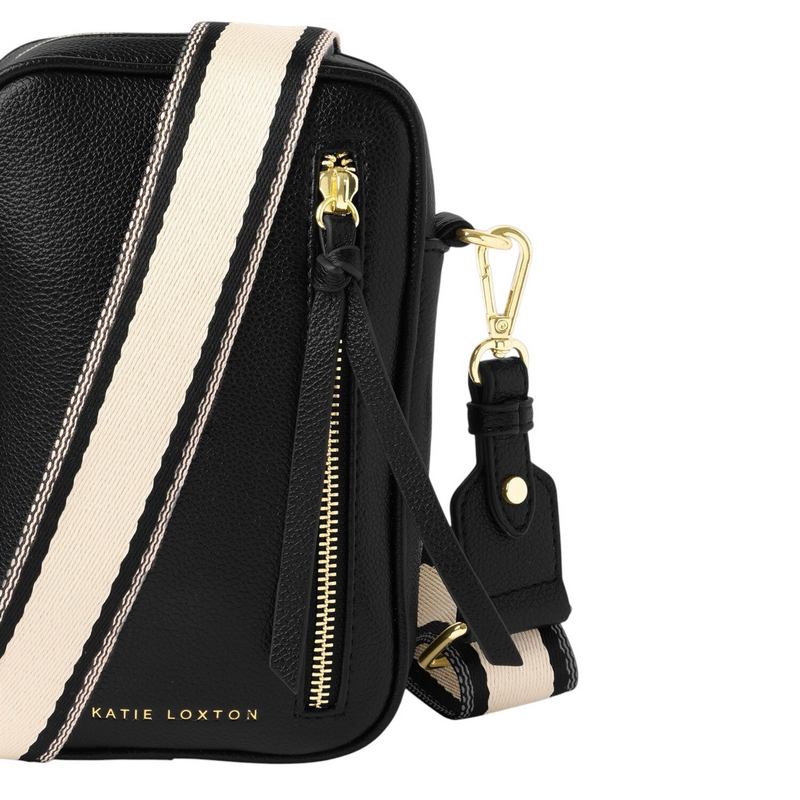 Katie Loxton Hallie Crossbody Bag in Black Small KLB3909 detail