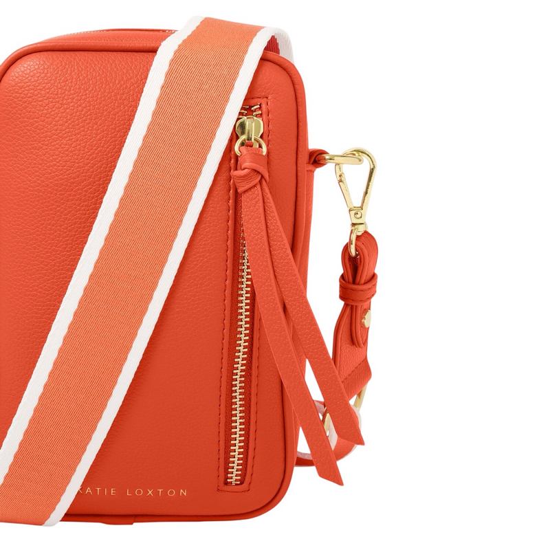 Katie Loxton Hallie Crossbody Bag in Deep Orange Small KLB3912 detail