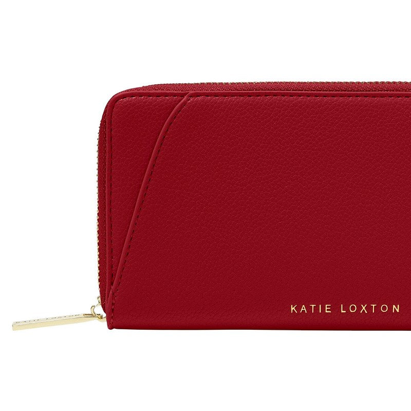 Katie Loxton Hana Purse in Garnet Red KLB3597 detail