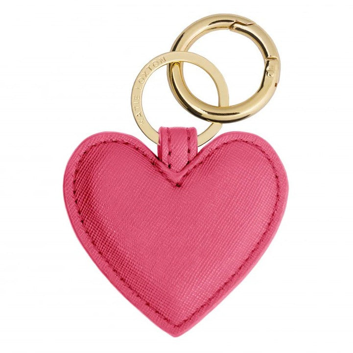 Katie Loxton Heart Keyring Pink KLB015 front