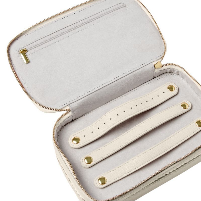 Katie Loxton Jewellery And Accessories Travel Case in Off White KLB3357 open