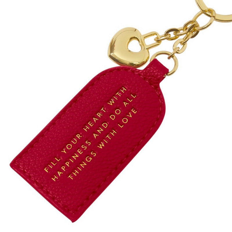 Katie Loxton Keepsake Charm Keyring Fill Your Heart in Red KLB3502 detail