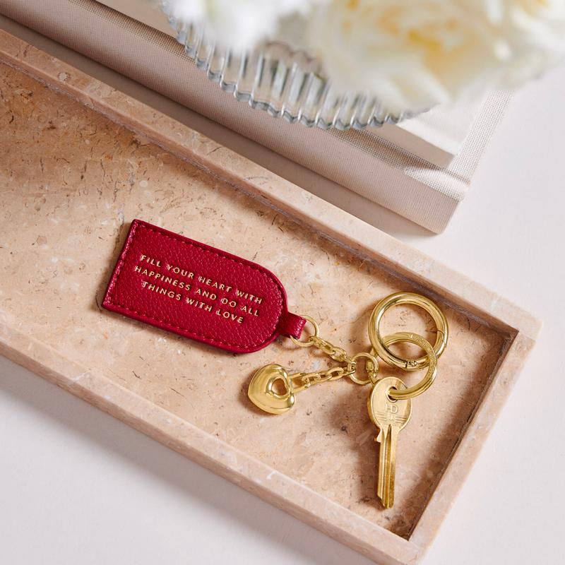 Katie Loxton Keepsake Charm Keyring Fill Your Heart in Red KLB3502 lifestyle