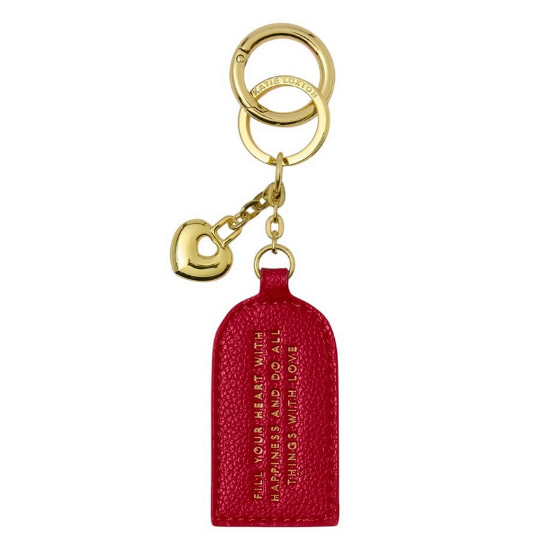 Katie Loxton Keepsake Charm Keyring Fill Your Heart in Red KLB3502 main