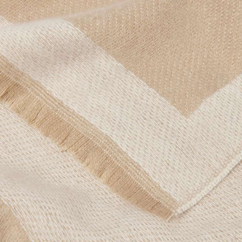 Katie Loxton Large Heart Printed Blanket Scarf in Taupe And Off White KLS574 detail