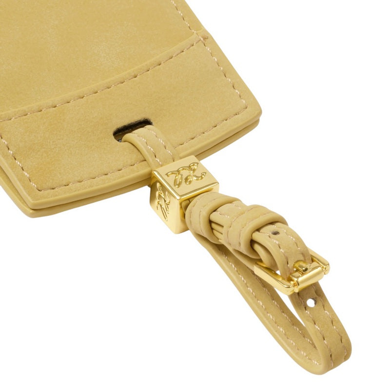 Katie Loxton Luggage Tag Beach Please Butter Yellow KLB4540 detail