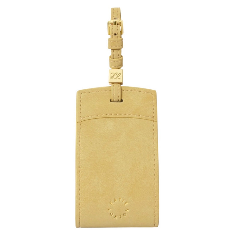 Katie Loxton Luggage Tag Beach Please Butter Yellow KLB4540 rear