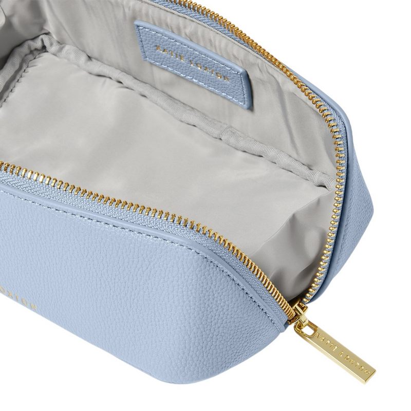 Katie Loxton Makeup Bag Small in Blue Aura KLB4073 open