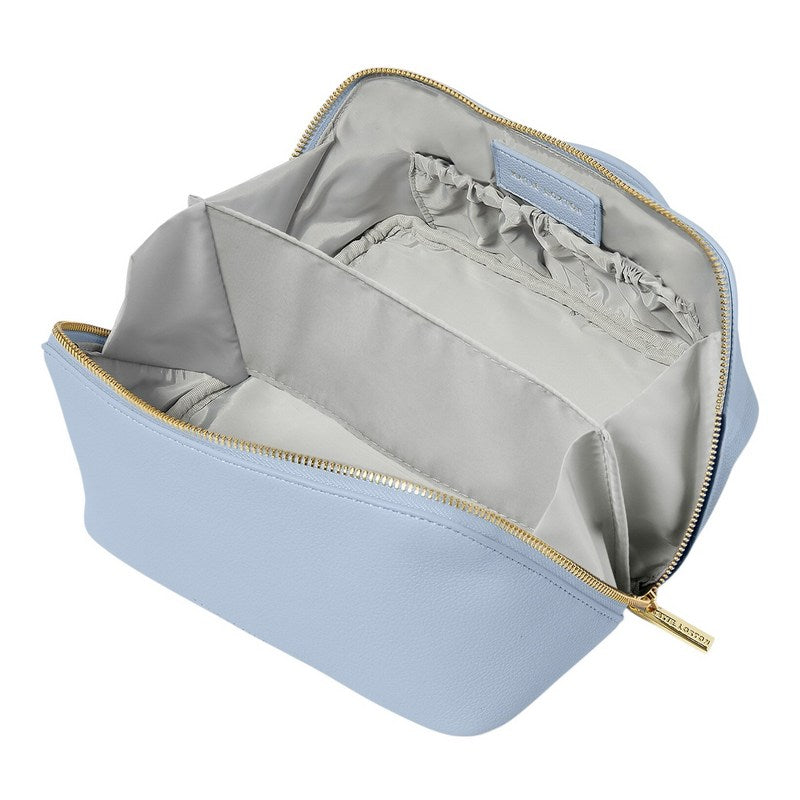 Katie Loxton Makeup Wash Bag Medium in Blue Aura KLB4076 open