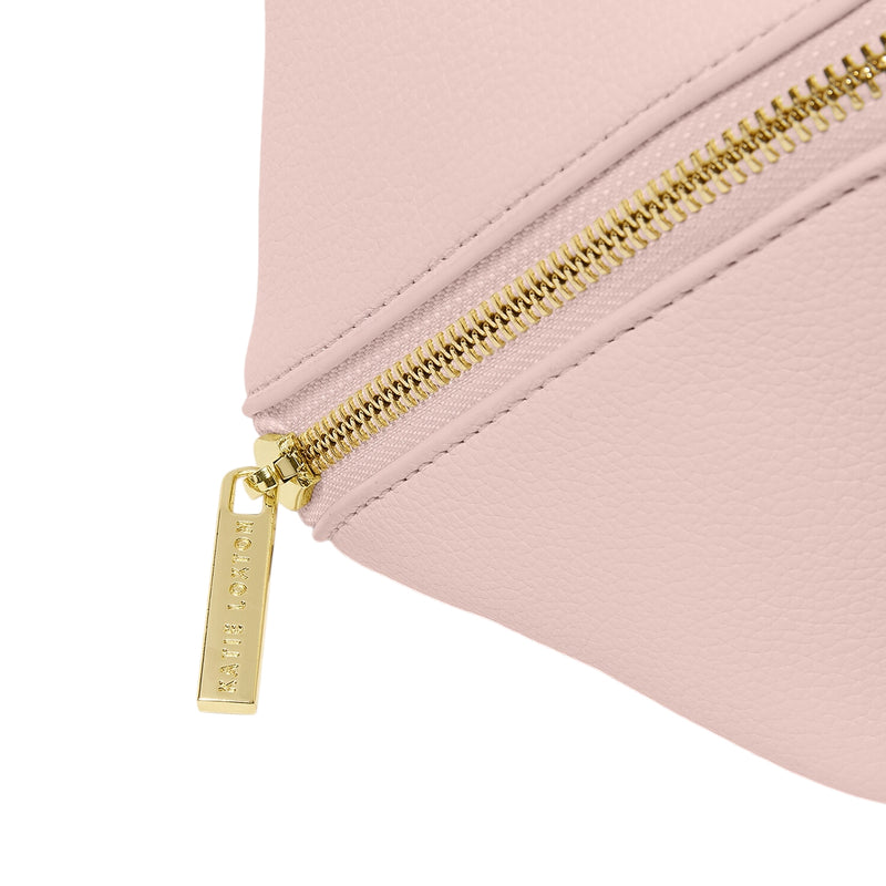 Katie Loxton Makeup Wash Bag Medium in Pink KLB3351 zip detail