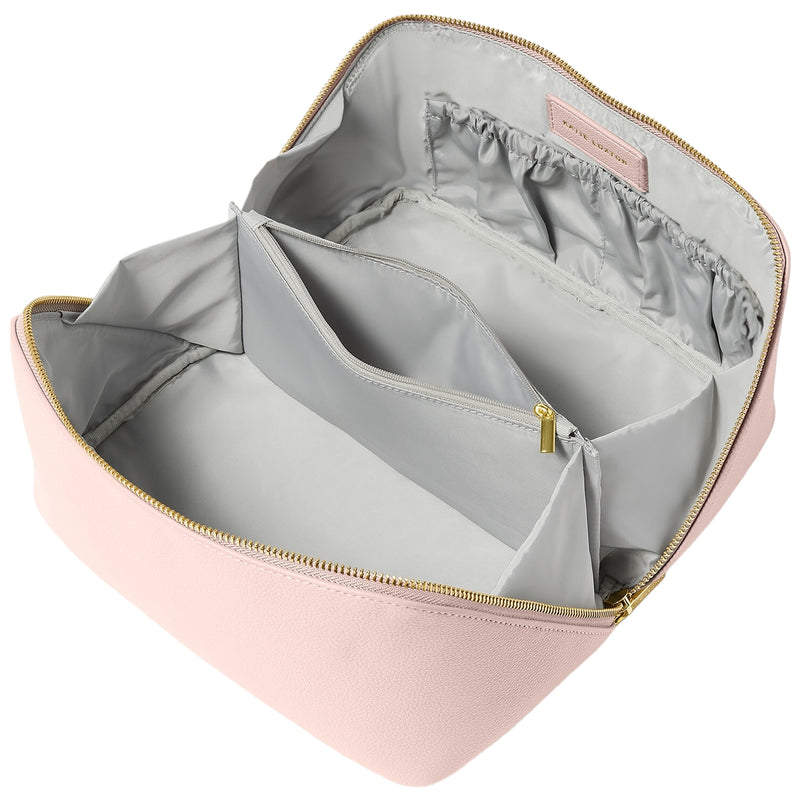 Katie Loxton Makeup and Wash Bag Large in Pink KLB3347 open