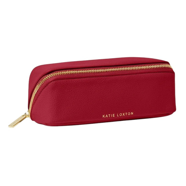 Katie Loxton Makeup and Wash Bag Small in Garnet Red KLB3765 front