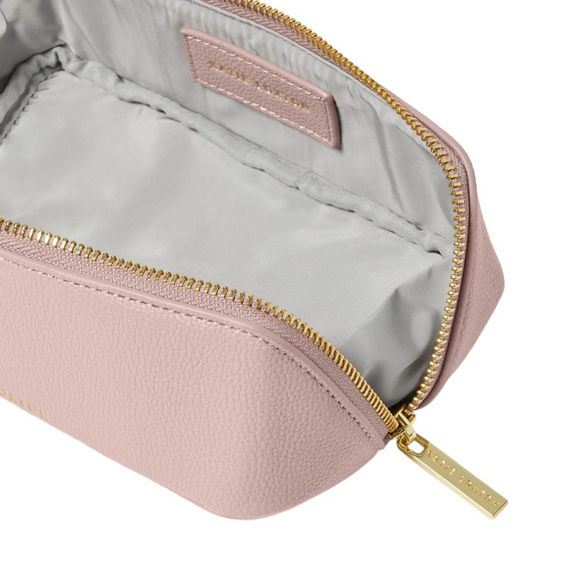 Katie Loxton Makeup and Wash Bag Small in Pink KLB3355 open