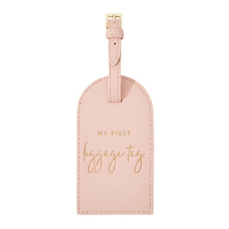 Katie Loxton My First Luggage Tag Pink KLB2381 front