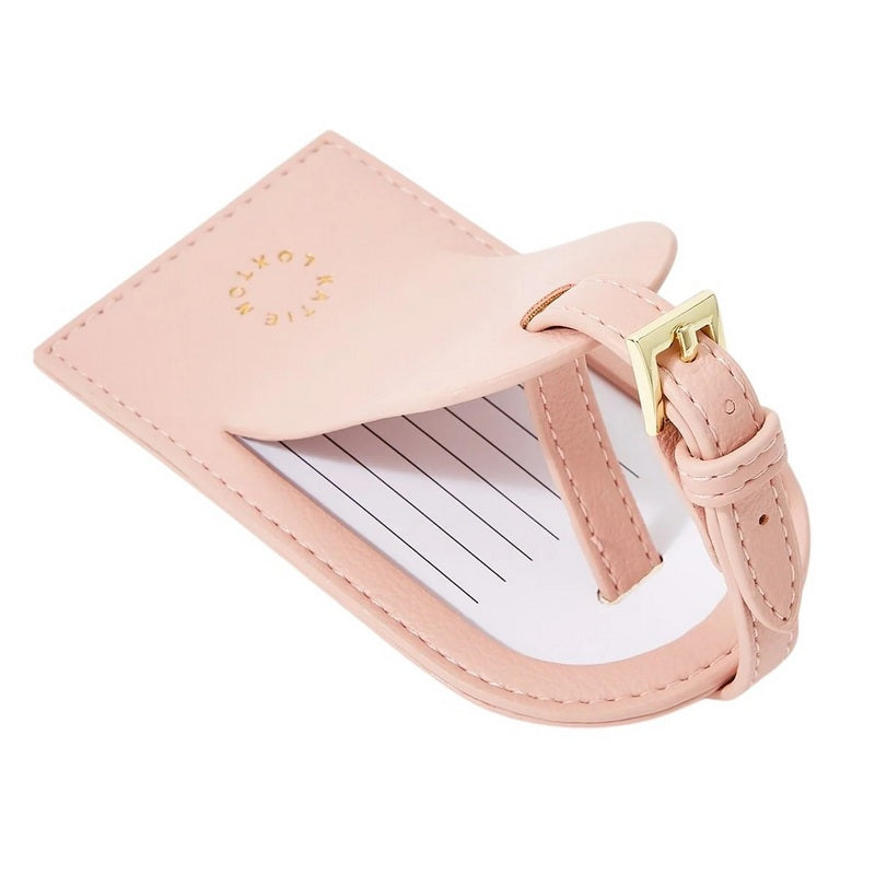 Katie Loxton My First Luggage Tag Pink KLB2381 open