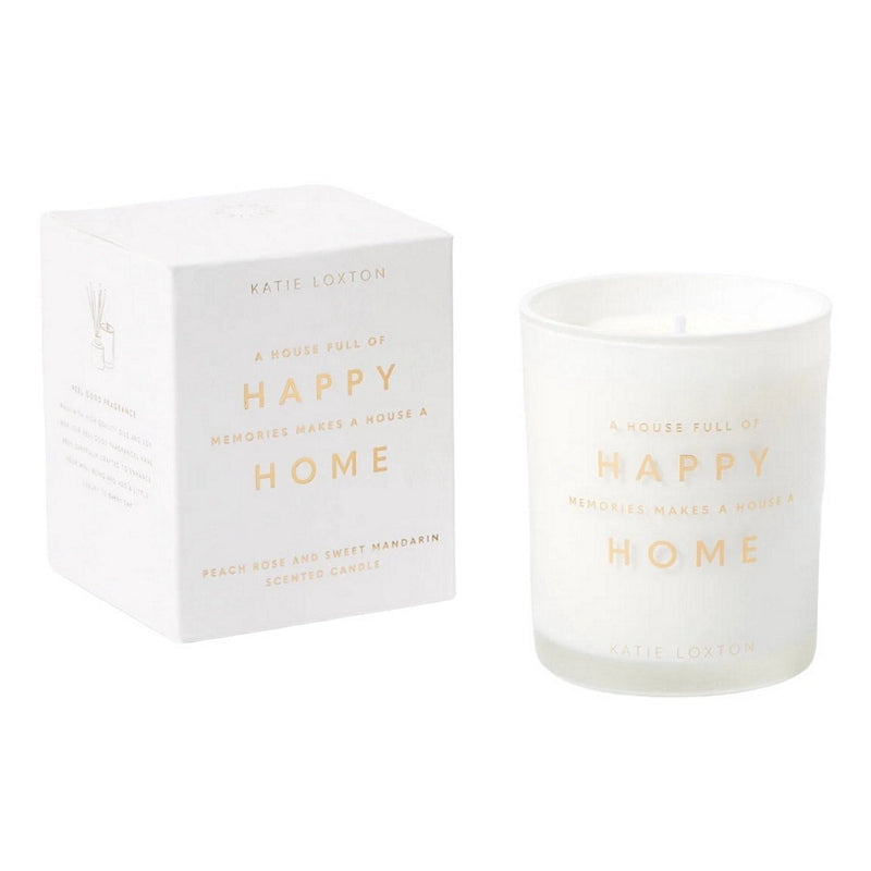 Katie Loxton Peach Rose & Sweet Mandarin Candle Happy Home KLC325 main