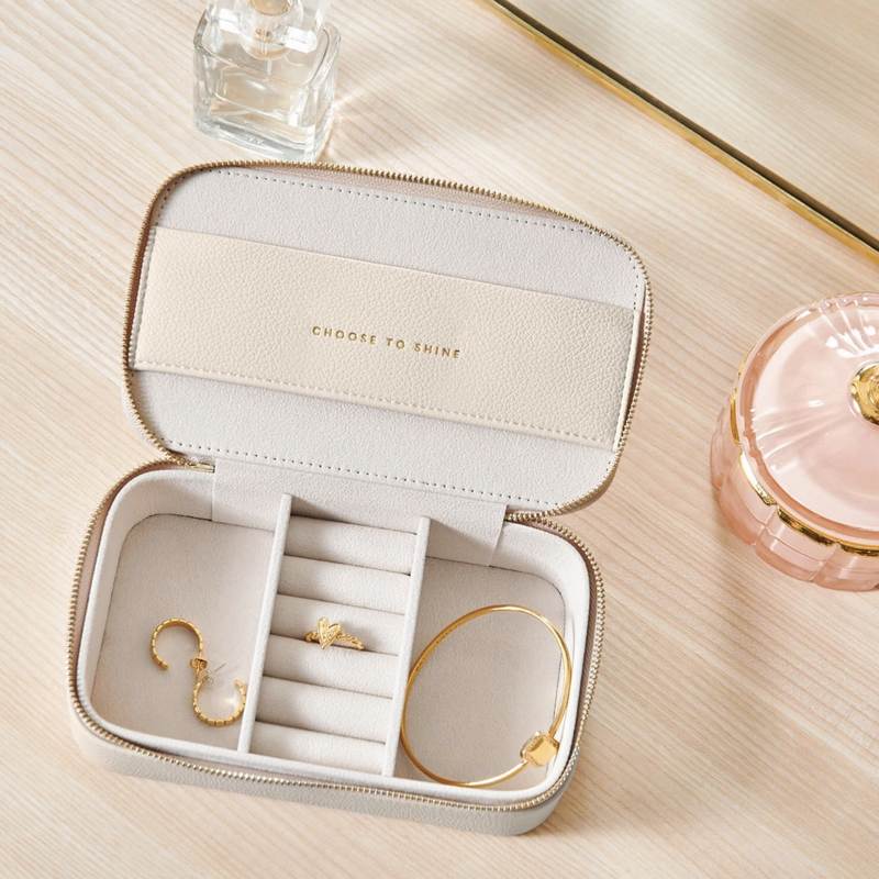 Katie Loxton Pebble Jewellery Box Choose to Shine in Eggshell KLB3013 lifestyle