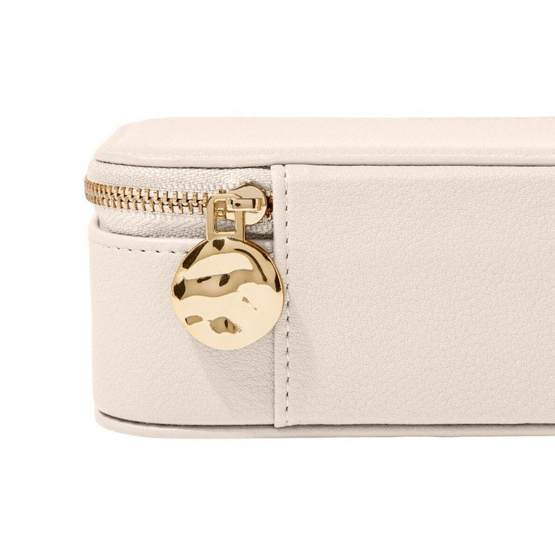 Katie Loxton Pebble Jewellery Box Choose to Shine in Eggshell KLB3013 zip-pull