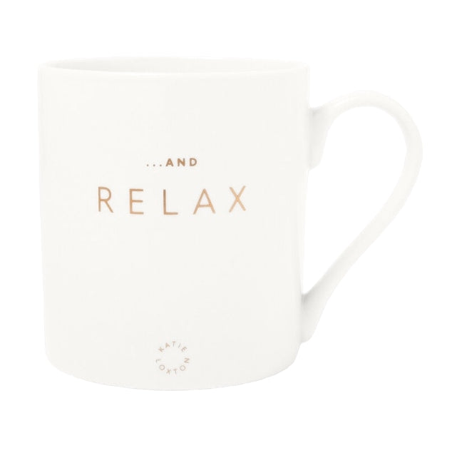 Katie Loxton Porcelain Mug - And Relax KLCW125 front