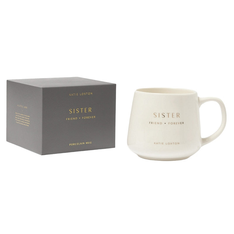 Katie Loxton Porcelain Mug Sister KLCW138 front with box