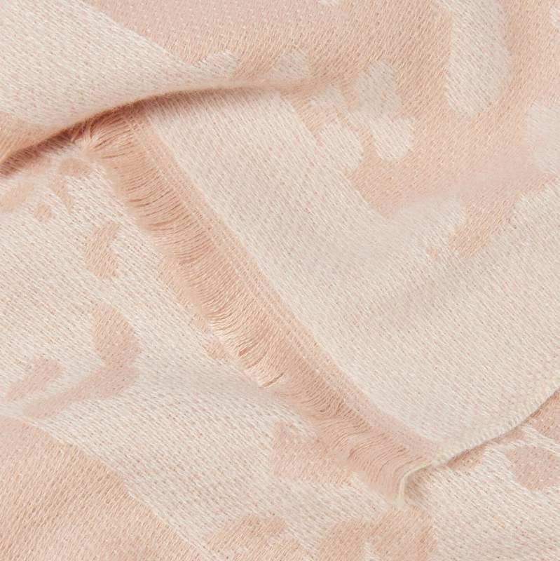 Katie Loxton Printed Blanket Scarf in Pink And Off White KLS576 detail