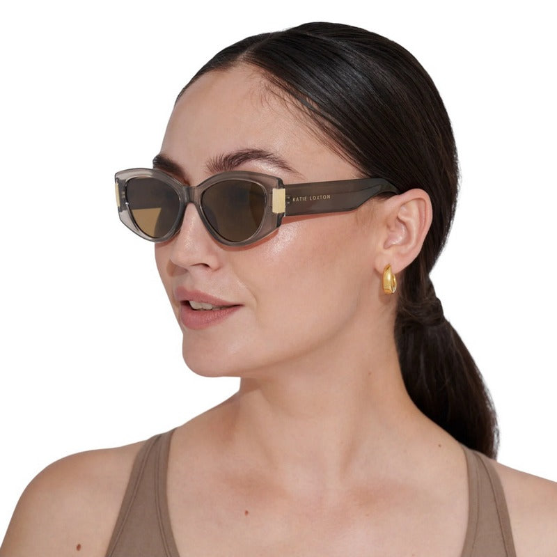 Katie Loxton Rimini Sunglasses in Mink KLSG063 on model