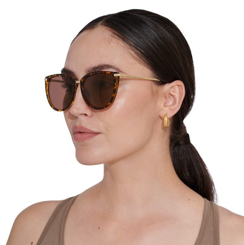 Katie Loxton Sardinia Sunglasses in Tortoiseshell KLSG061 on model
