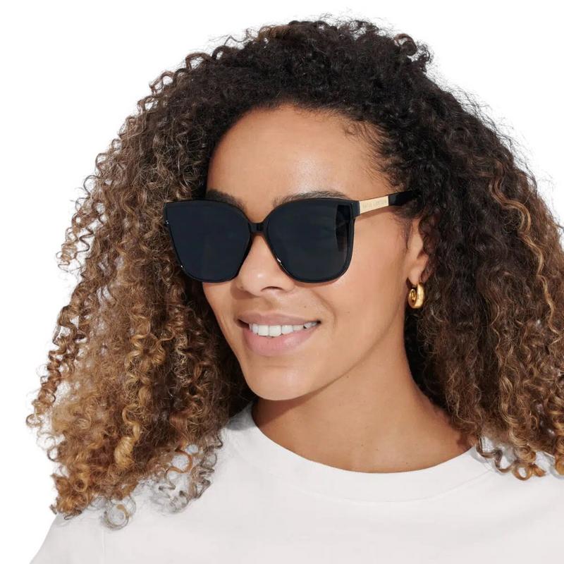 Katie Loxton Savanna Sunglasses in Black KLSG067 on model