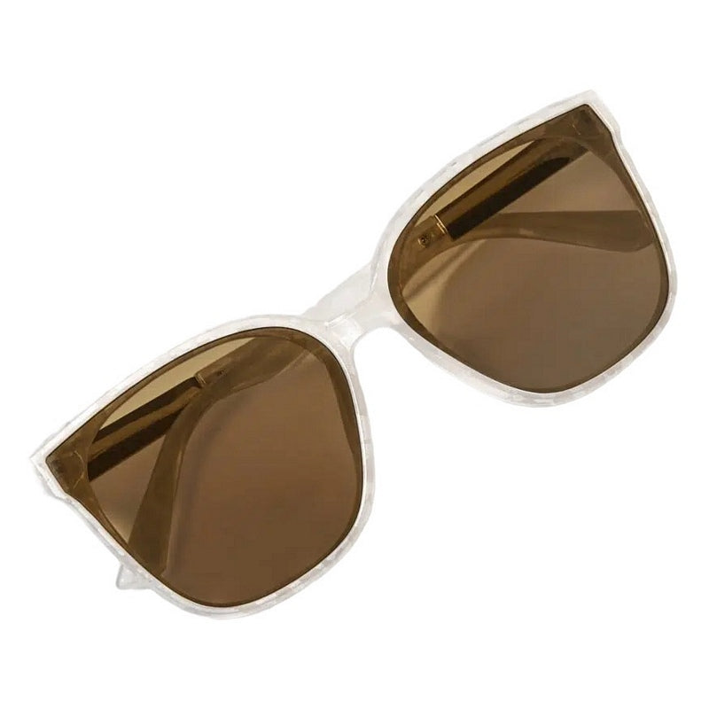 Katie Loxton Savanna Sunglasses in White Marble KLSG068 folded