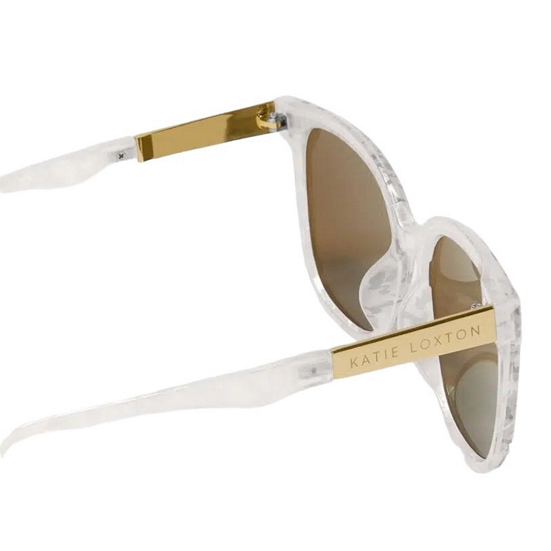 Katie Loxton Savanna Sunglasses in White Marble KLSG068 side