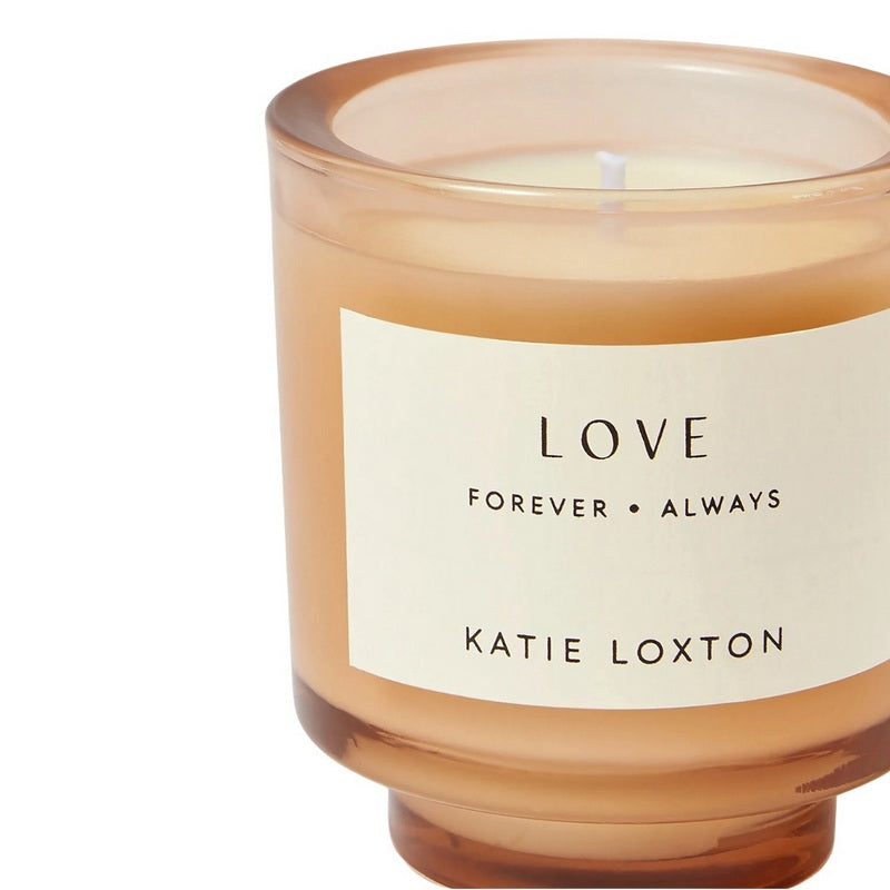 Katie Loxton Sentiment Candle Love Peach Rose And Sweet Mandarin KLC359 front