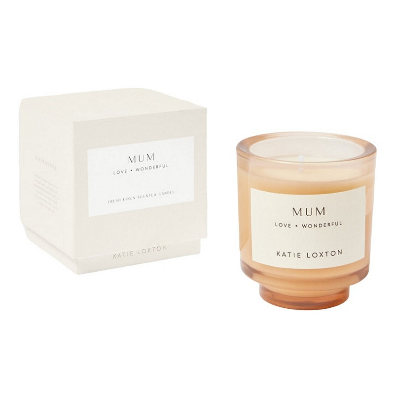 Katie Loxton Sentiment Candle Mum Fresh Linen And White Lily KLC358 main