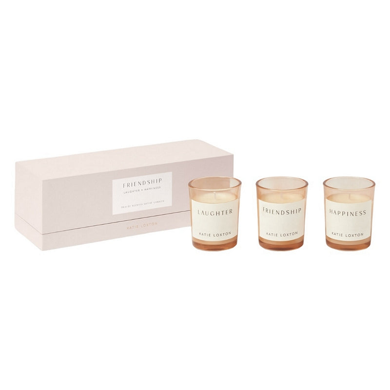 Katie Loxton Trio Votive Candle Set Friendship KLC364 main