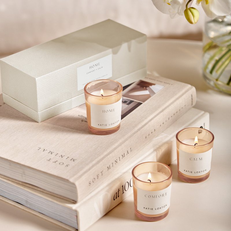 Katie Loxton Trio Votive Candle Set Home KLC366 lifestyle