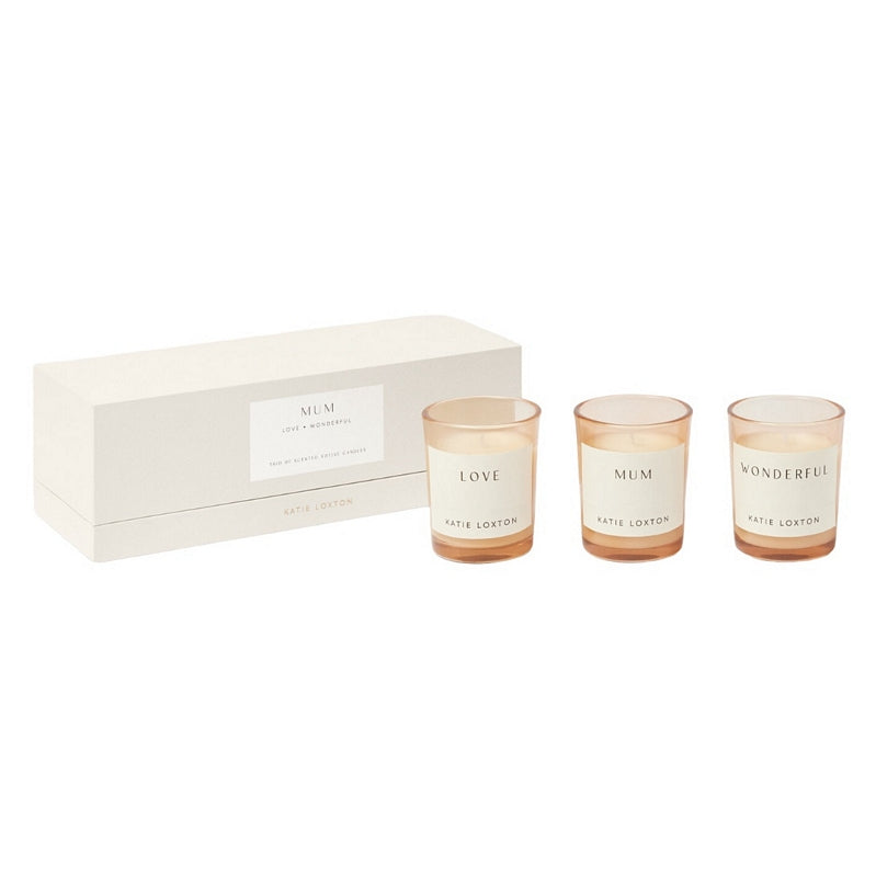 Katie Loxton Trio Votive Candle Set Mum KLC367 main