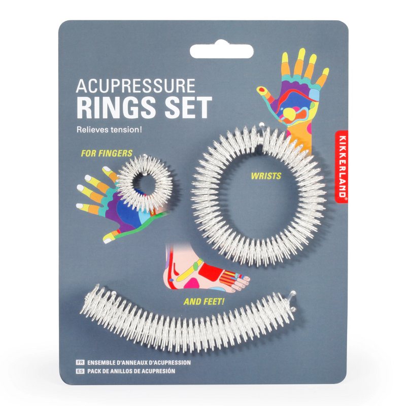 Kikkerland Acupressure Rings Set AR45 package