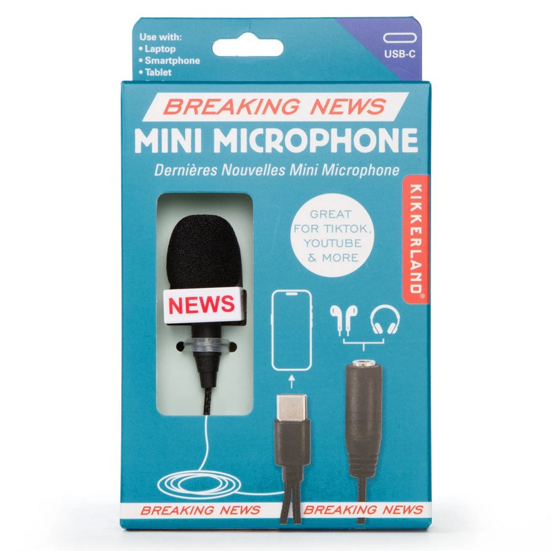 Kikkerland Breaking News Mini Microphone US251 package