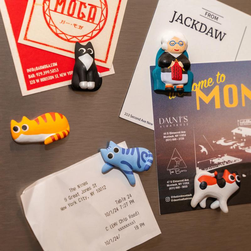 Kikkerland Cat Lady Magnets MG96 lifestyle