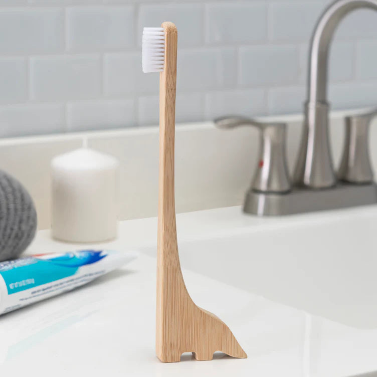 Kikkerland Dinosaur Bamboo Toothbrush TB16 lifestyle