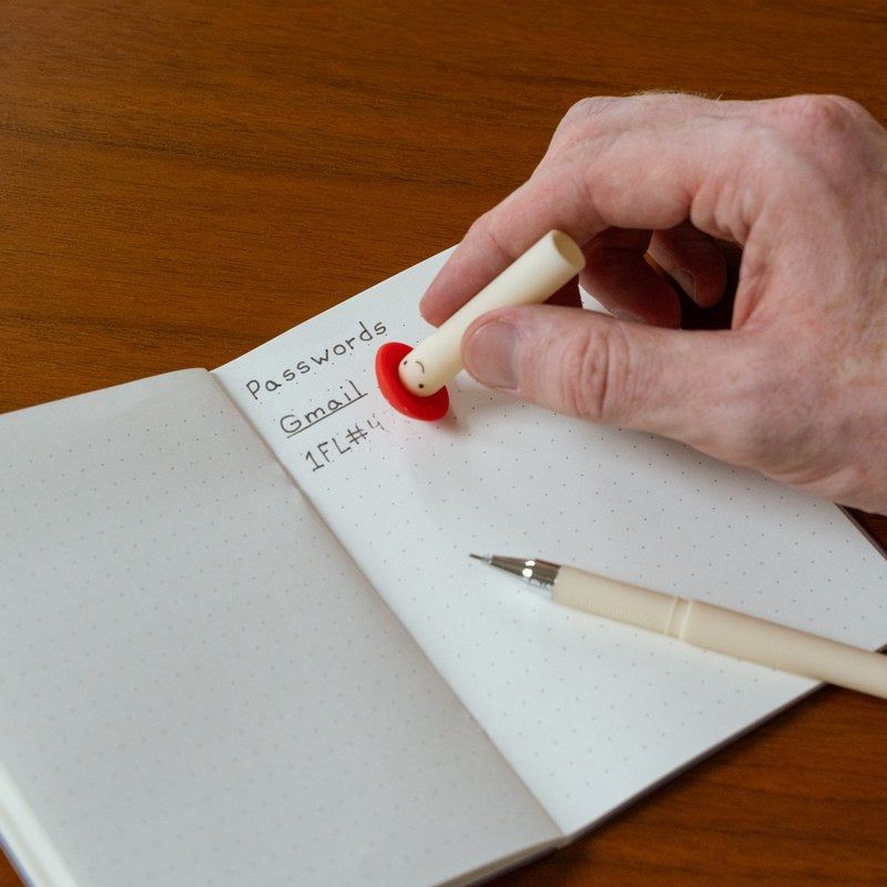 Kikkerland Erasable Mushroom Pen 4373 lifestyle