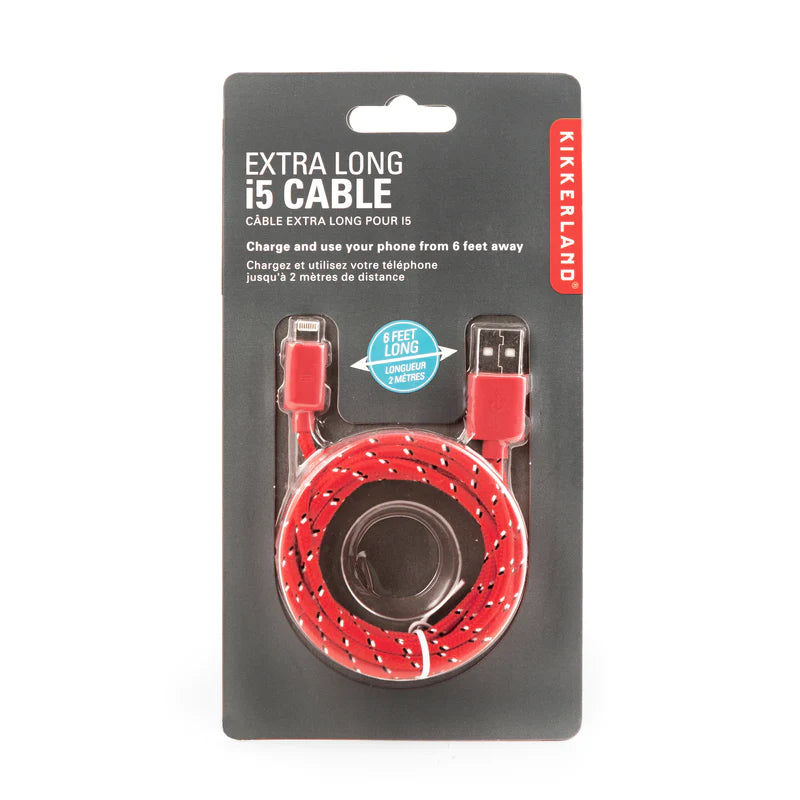 Kikkerland Extra Long iPhone Charging Cable US77 packaging