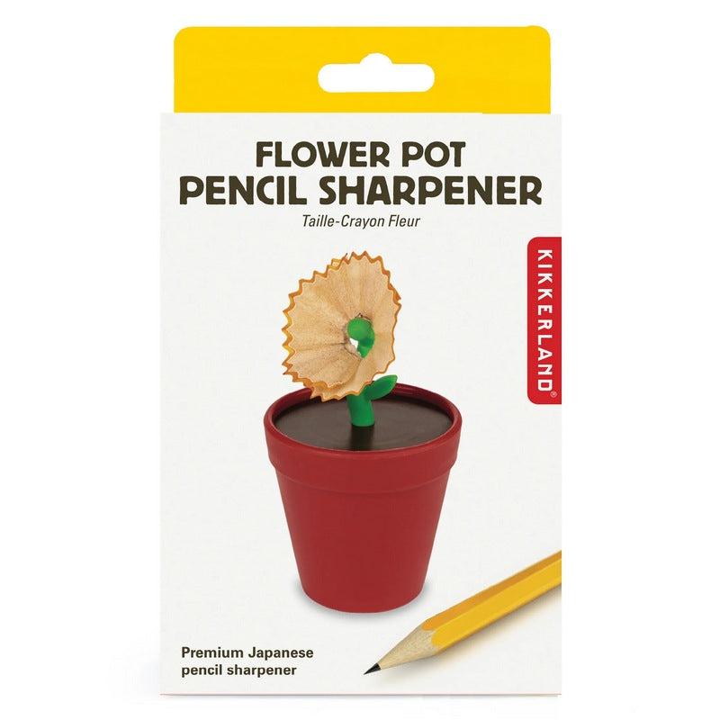 Kikkerland Flower Pot Pencil Sharpener ST132 package