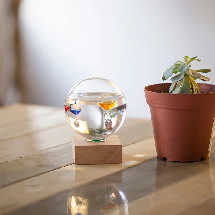 Kikkerland Galileo Glass Globe Thermometer ST84 lifestyle