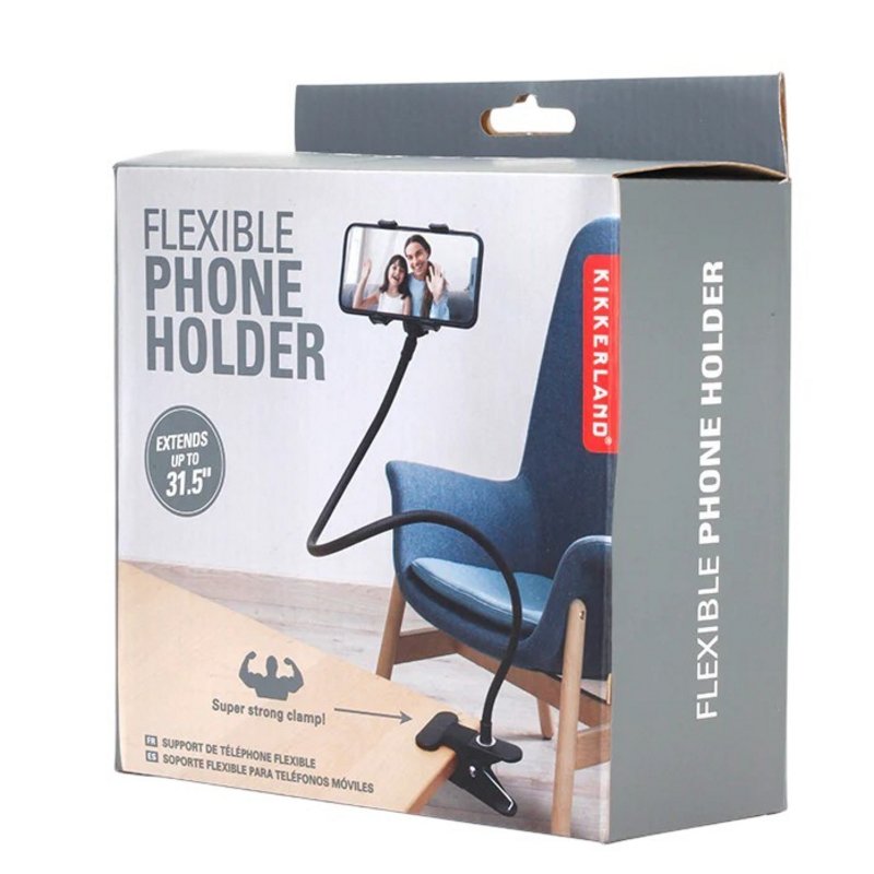 Kikkerland Gooseneck Flexible Phone Holder US84 packaging