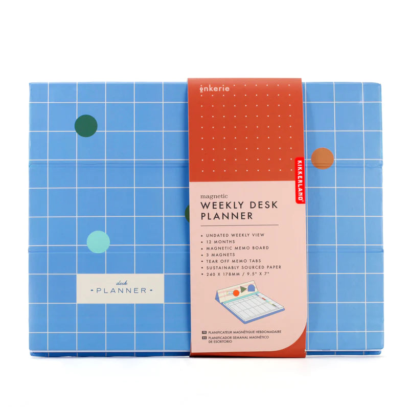 Kikkerland Magnetic Weekly Desk Planner INK05 front