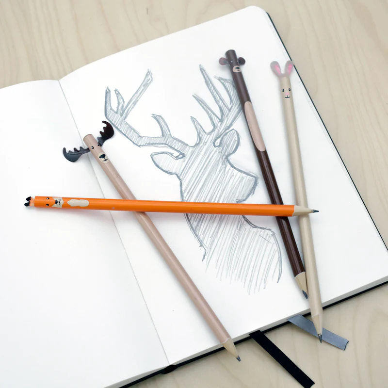 Kikkerland Woodland Pencil Set Of 4 4347 lifestyle