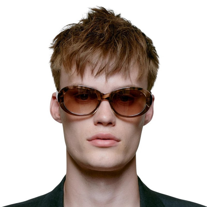 Kjaerbede Anma Sunglasses Coquina-Grey Transparent KL2408-002 on male model front